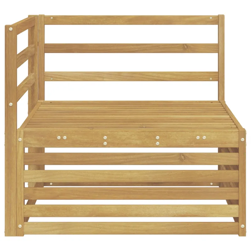 Lauko kampinė sofa Kietos akacijos mediena Balta