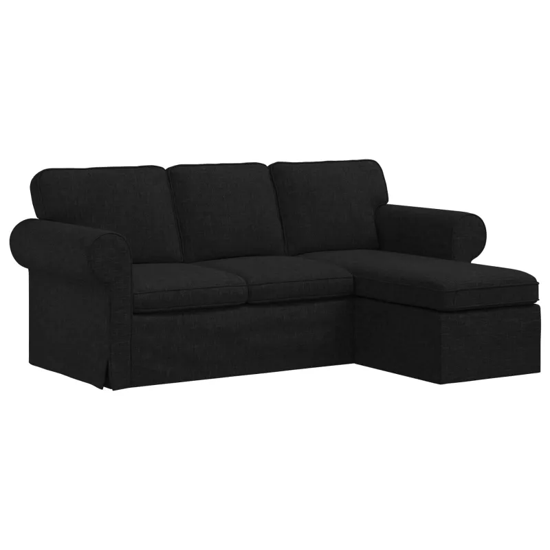 Sofa Juoda 195 x 138 x 80 cm audinys