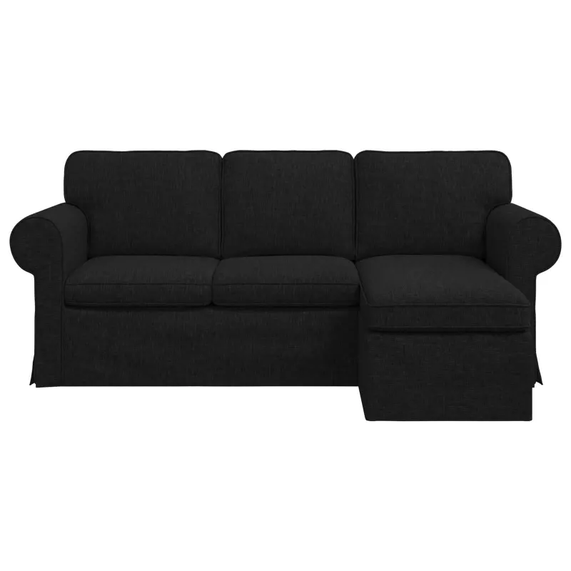 Sofa Juoda 195 x 138 x 80 cm audinys