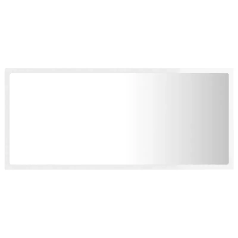 Vonios LED veidrodis, baltas, 90x8,5x37cm, akrilas, blizgus