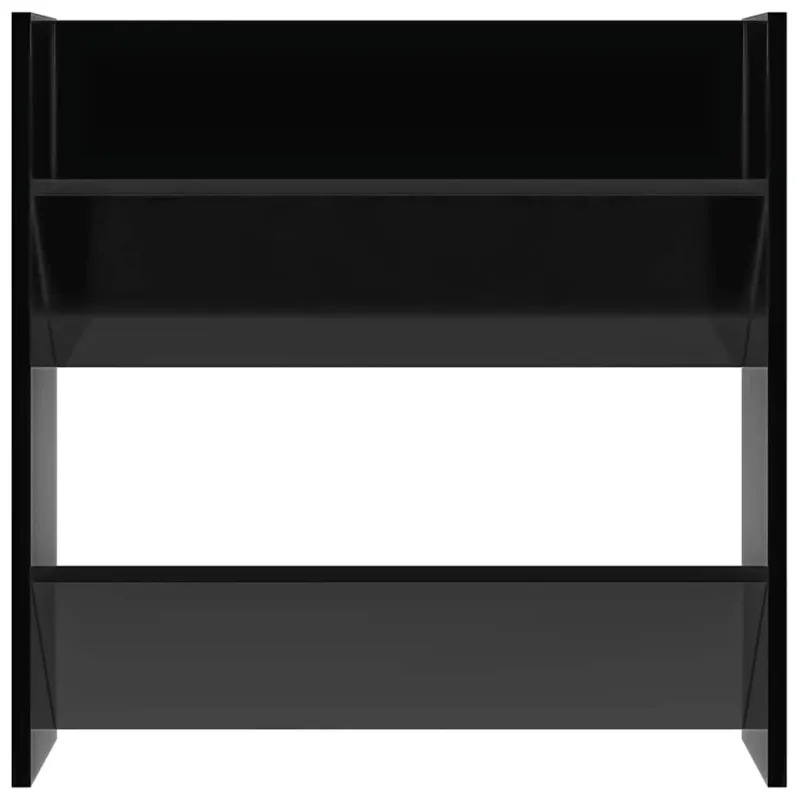 Sieninės spintelės batams, 2vnt., juodos, 60x18x60cm, mediena