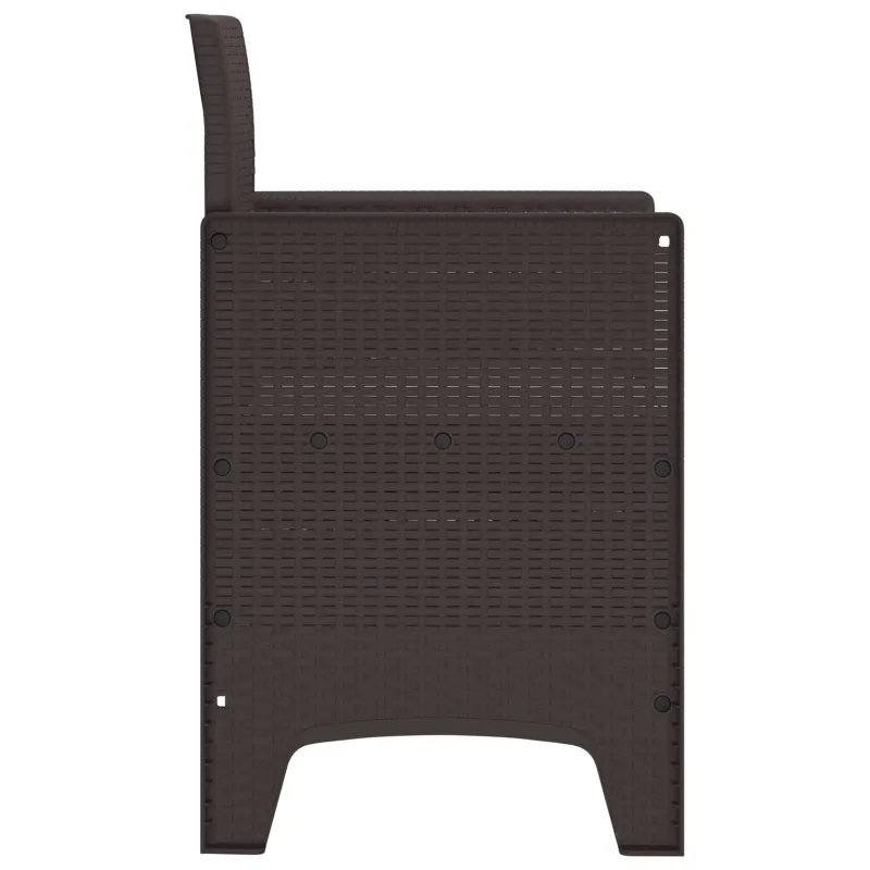 Sodo Kėdė su pagalve 2 pcs Ruda 53 x 49 x 85 cm Polipropilenas