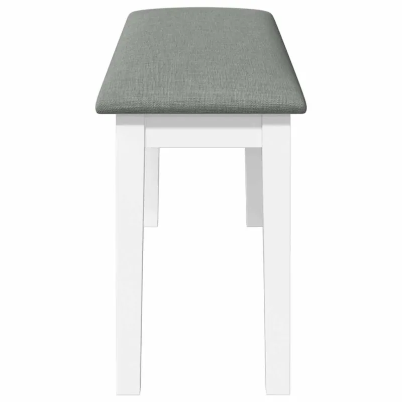 Suoliukas 110 cm Balta medžio masyvo guma