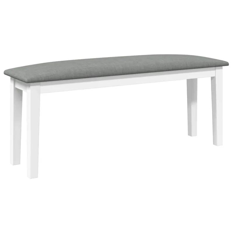 Suoliukas 110 cm Balta medžio masyvo guma