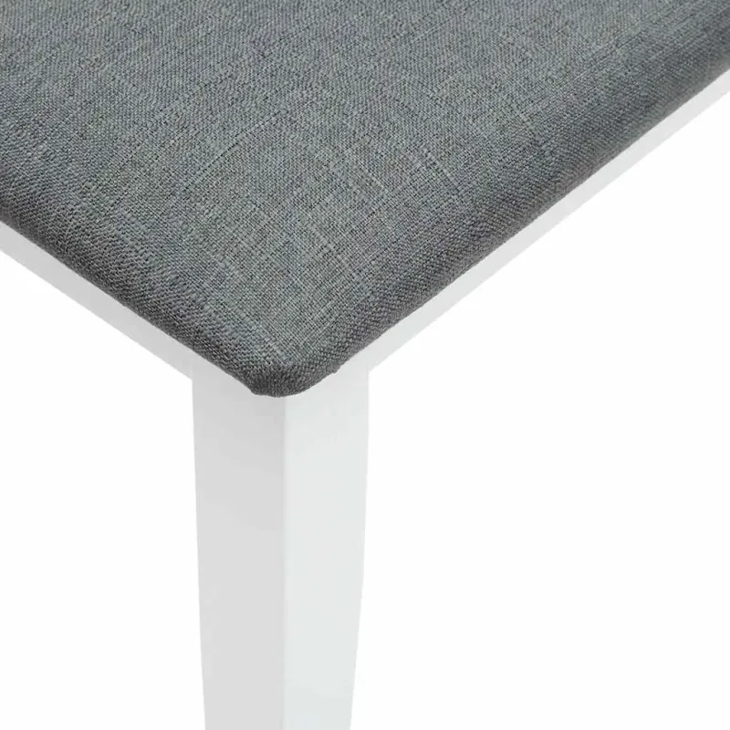 Suoliukas 110 cm Balta medžio masyvo guma