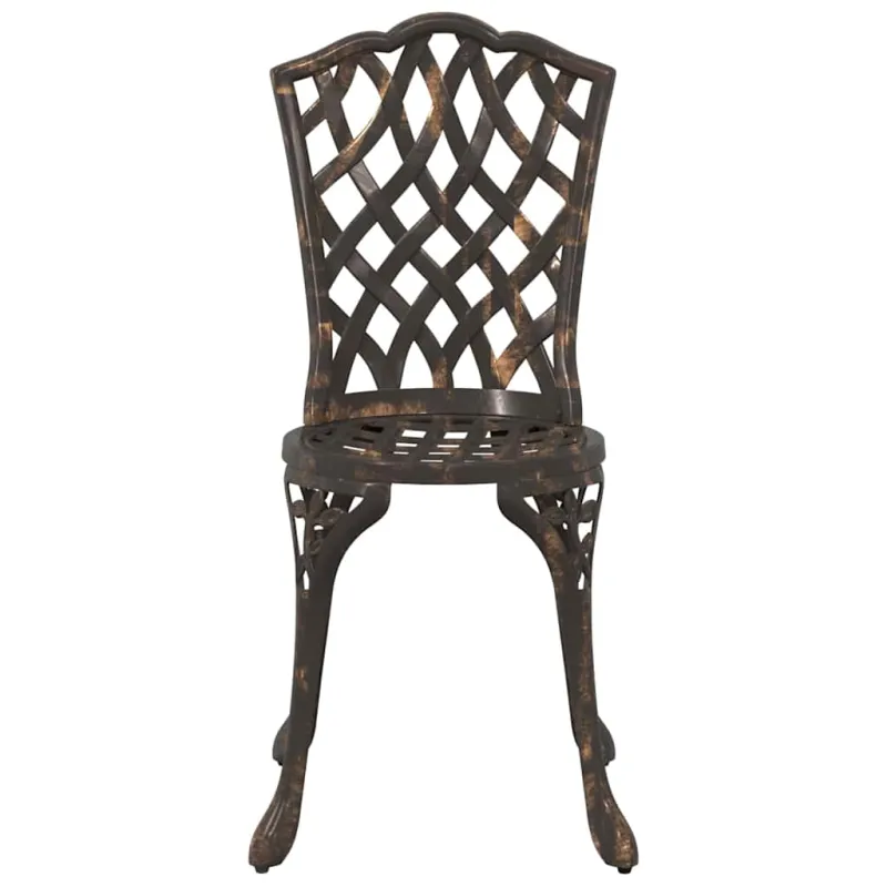Sodo Kėdė 2 pcs Bronzinė 39 x 40 x 87cm Aliuminis