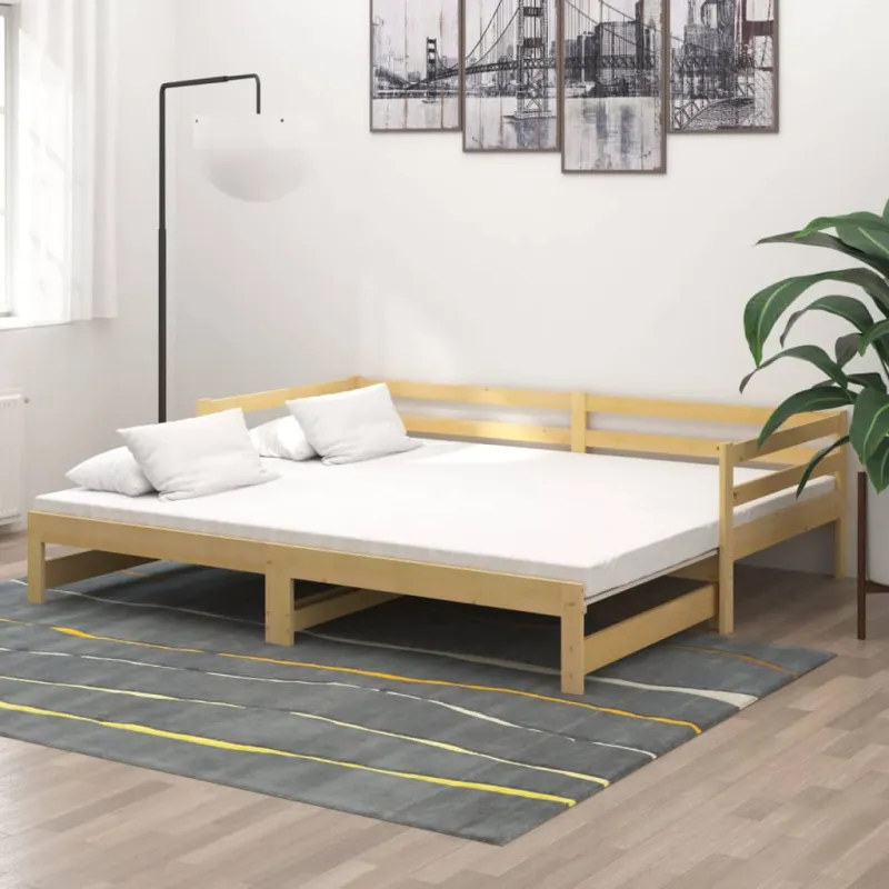 Ištraukiama lova, 2x(90x200)cm, pušies medienos masyvas
