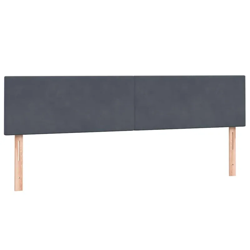 Lova su spyruoklėmis ir čiužiniu, pilka, 180x210 cm, aksomas