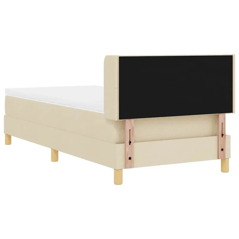 Kiemas lova su čiužiniu Kreminė 200 x 90 cm audinys