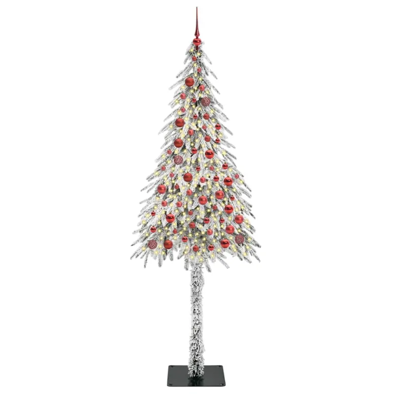 Kalėdų eglutė su 300 LED s stovu Balta 210 cm PE ir Plienas