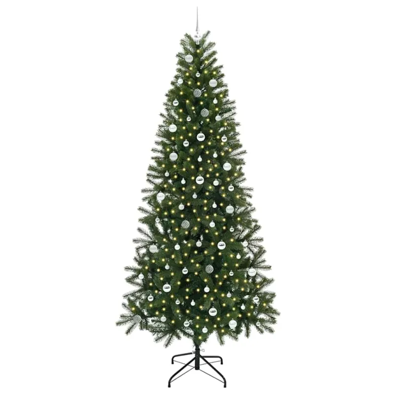 Dirbtinė Kalėdų eglutė su 300 LED Žalia 240 cm PE ir PVC