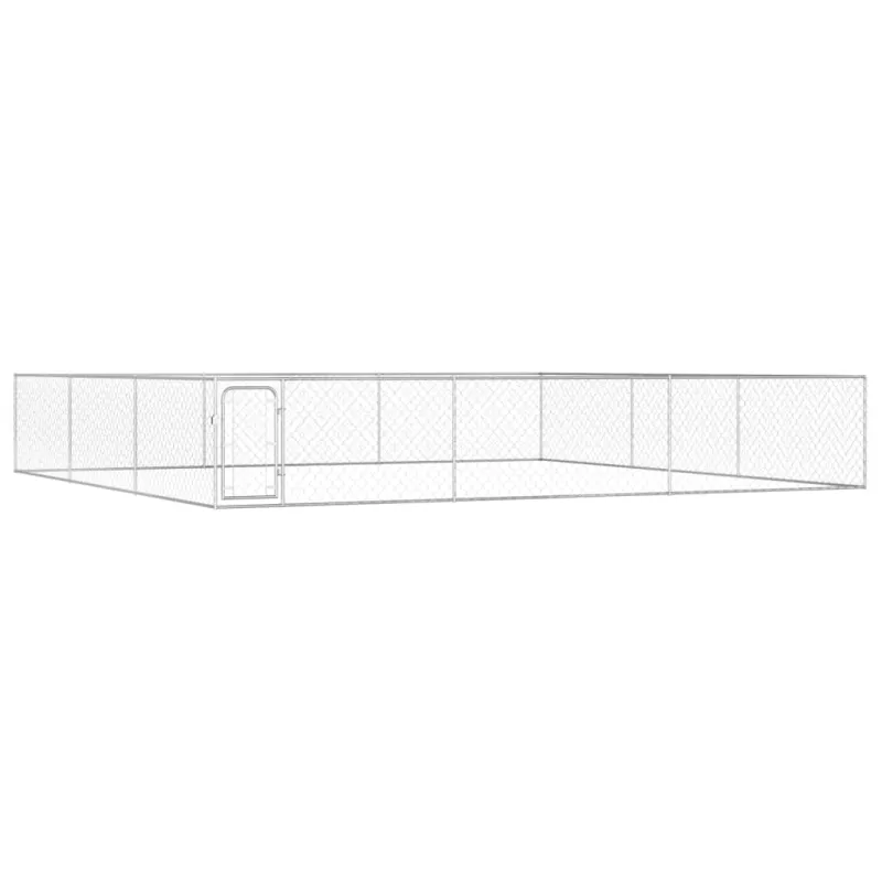Lauko voljeras šunims, 6x6x1m, galvanizuotas plienas