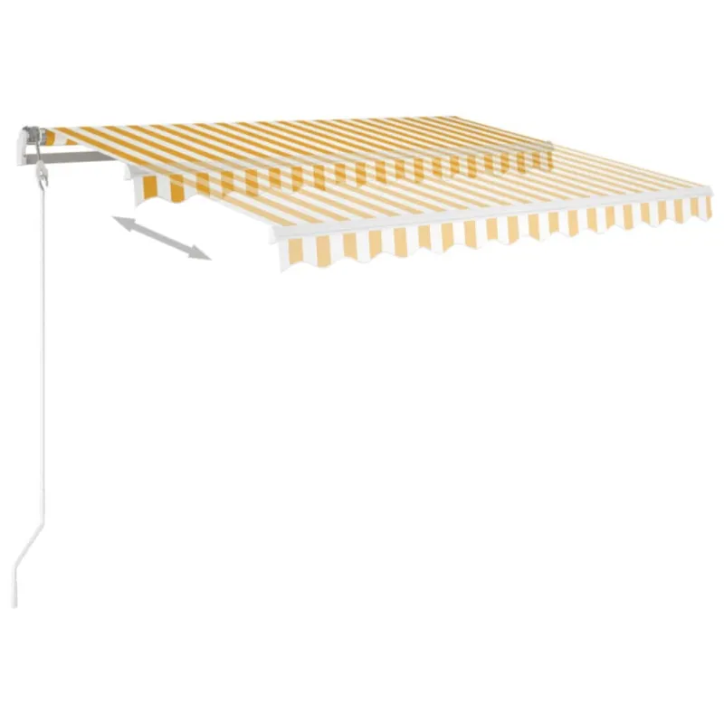 Automatinė ištraukiama markizė, geltona/balta, 350x250cm