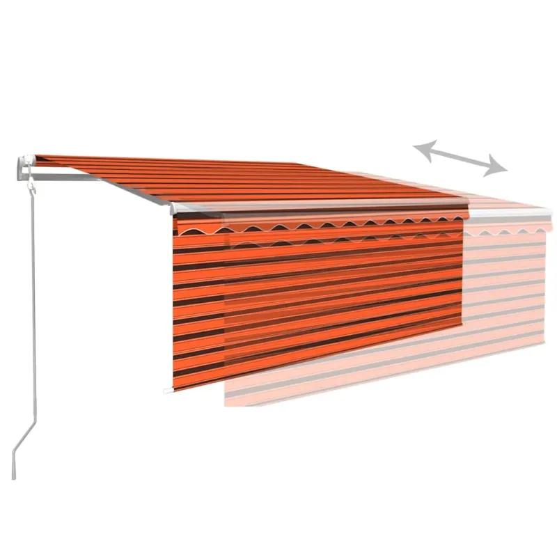 Automatiniu būdu ištraukiama markizė, oranžinė/ruda, 3,5x2,5m