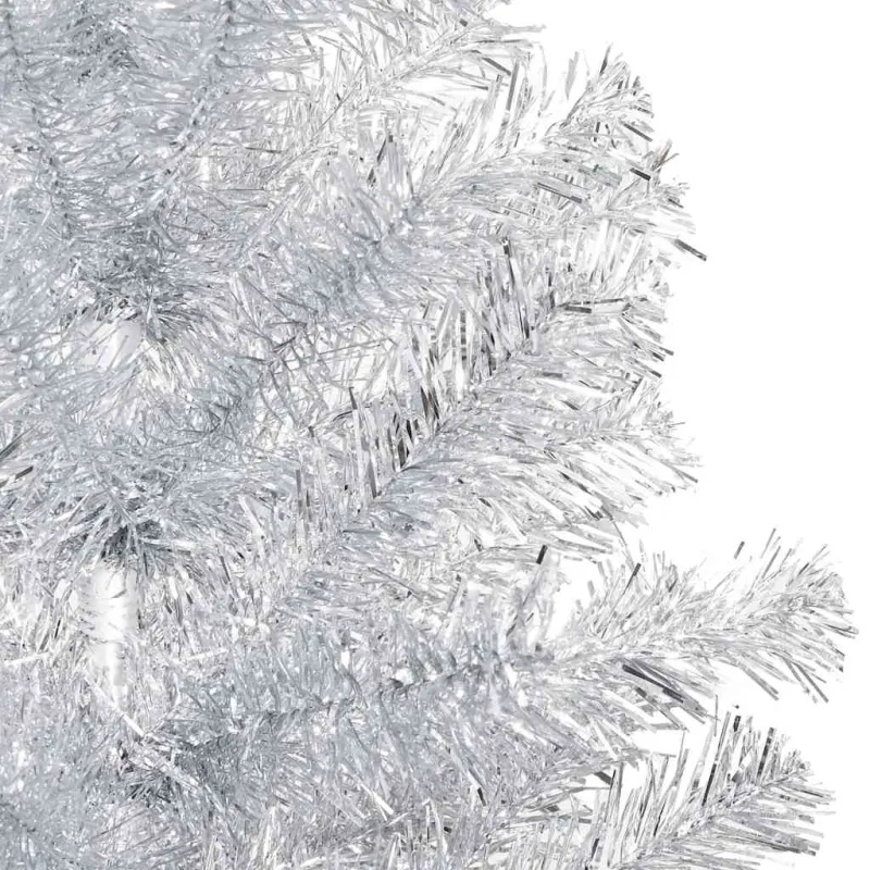 Dirbtinė Kalėdų eglutė su žaisliukais, sidabrinė, 120cm, PET