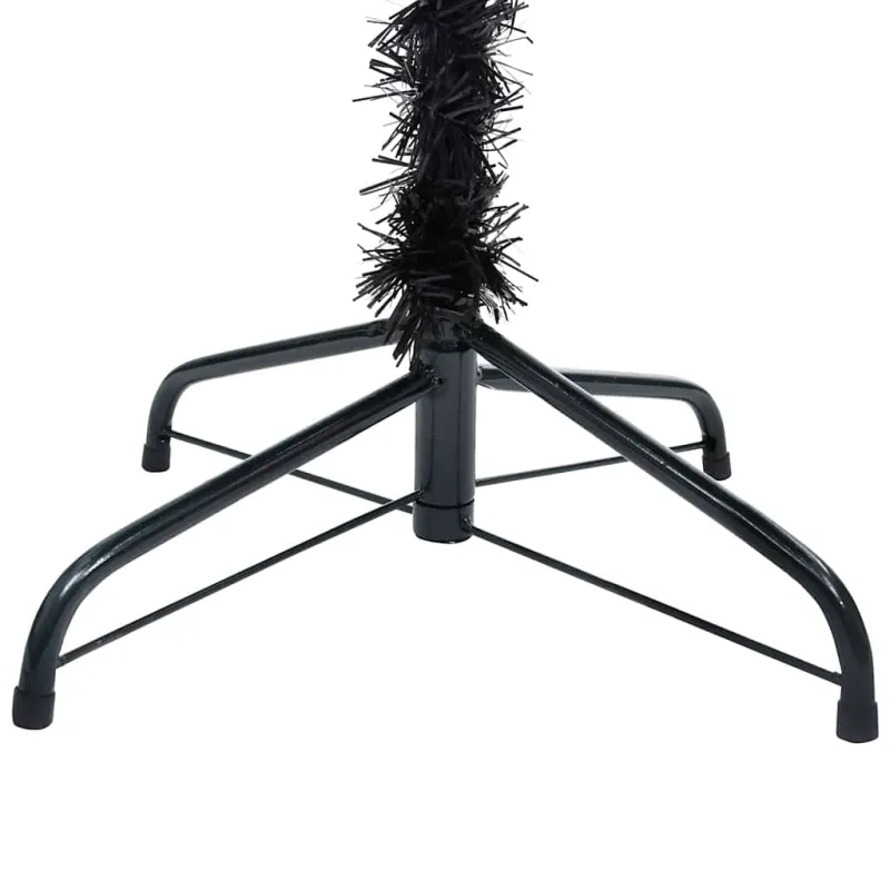 Dirbtinė Kalėdų eglutė su žaisliukais, juoda, 240cm, PVC
