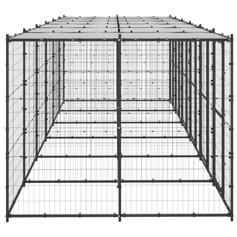 Lauko voljeras šunims su stogu, plienas, 14,52m²