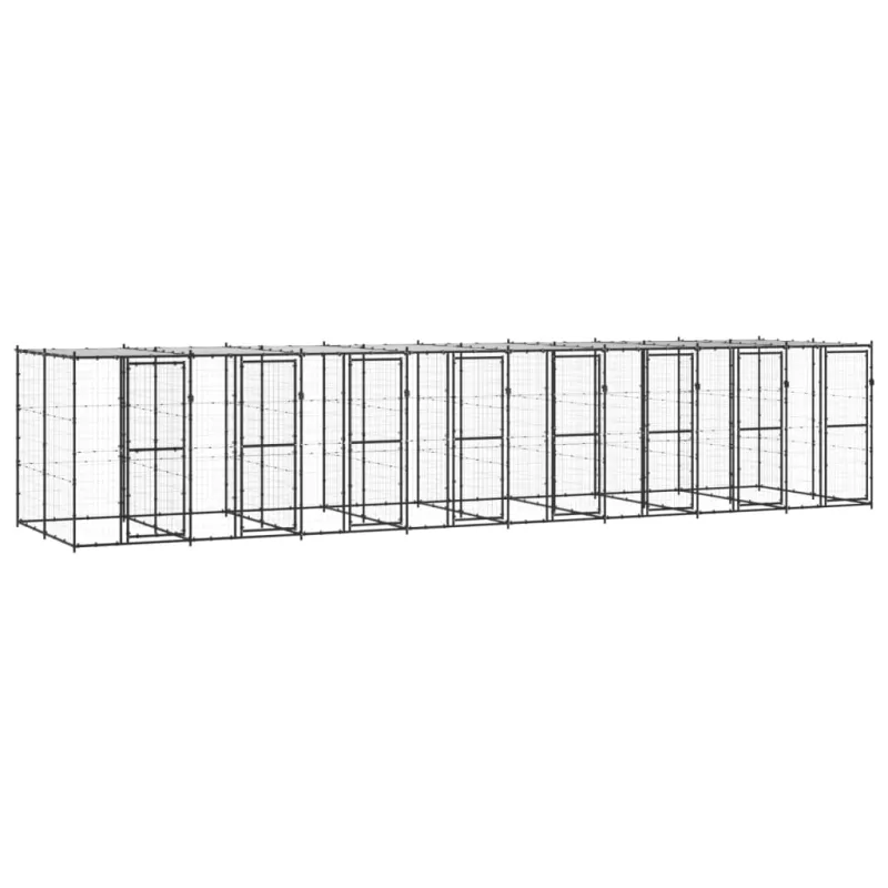 Lauko voljeras šunims su stogu, plienas, 19,36m²