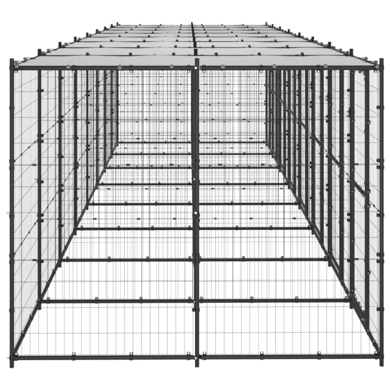 Lauko voljeras šunims su stogu, plienas, 19,36m²