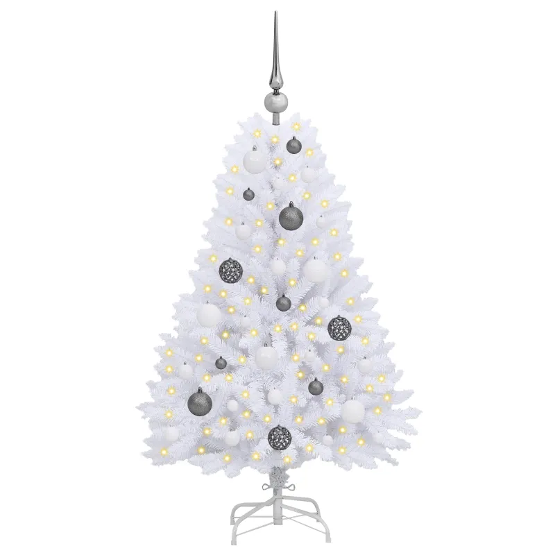 Dirbtinė Kalėdų eglutė Balta 68 x 68 x 120 cm PVC ir metalas