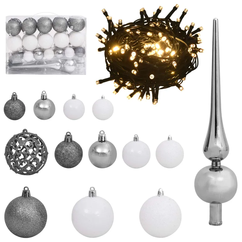Dirbtinė Kalėdų eglutė Balta 68 x 68 x 120 cm PVC ir metalas