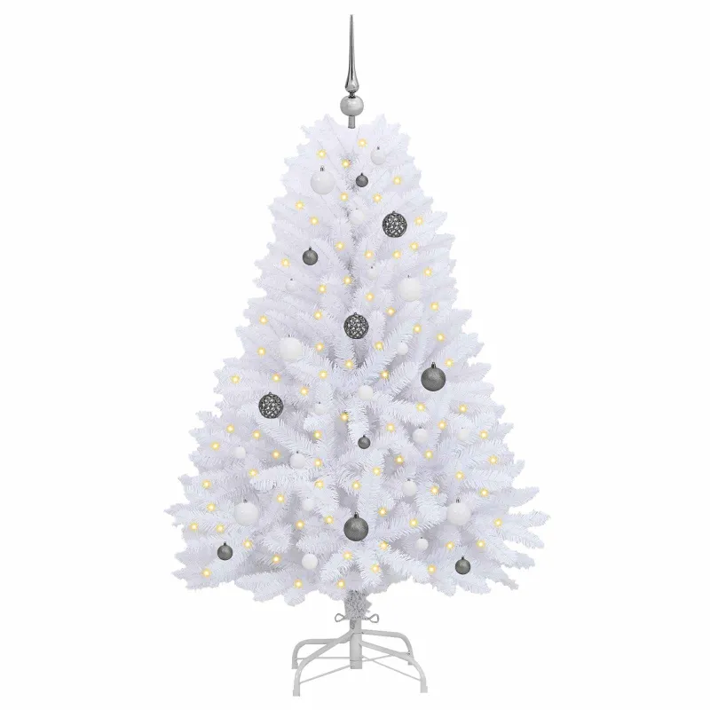 Dirbtinė Kalėdų eglutė Balta 80 x 80 x 150 cm PVC ir metalas