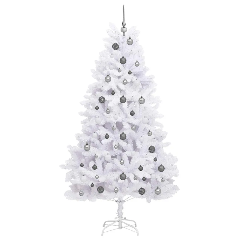 Dirbtinė Kalėdų eglutė Balta 106 x 106 x 210 cm PVC ir metalas