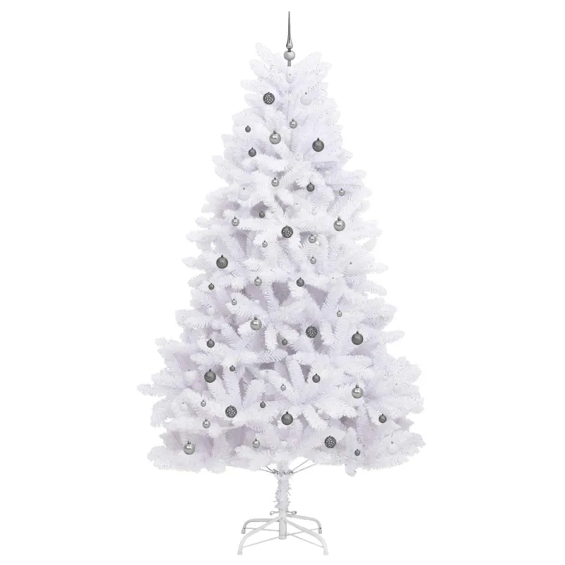 Dirbtinė Kalėdų eglutė Balta 138 x 138 x 300 cm PVC ir metalas