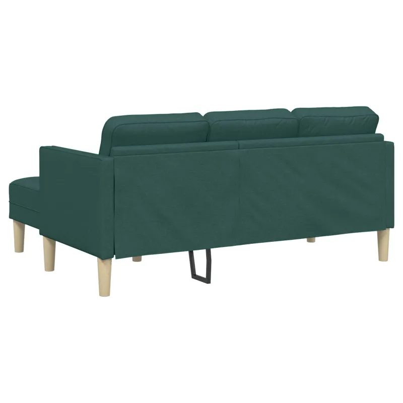 Sofos komplektas su pagalve 2 pcs Tamsiai žalia Poliesteris