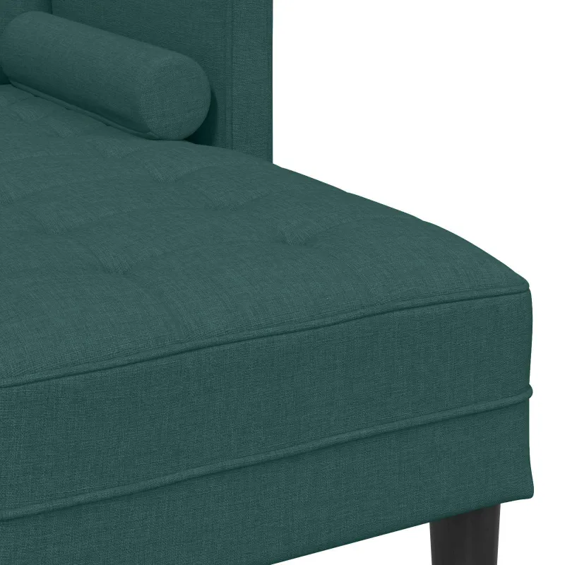Sofos komplektas su pagalve 2 pcs Tamsiai žalia Poliesteris
