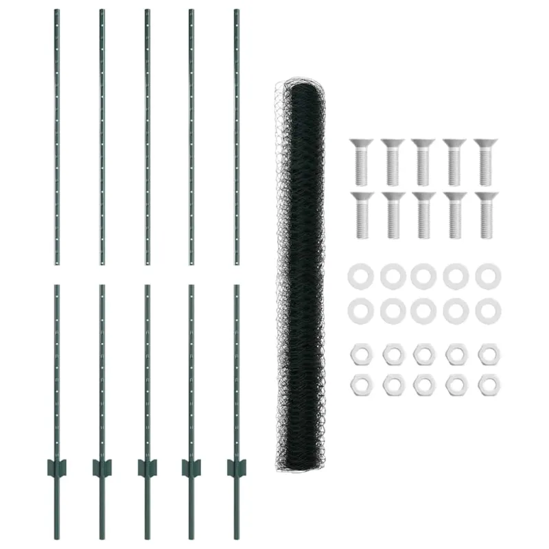 Suvirinto vielos tvoros 10 x 1,5 m (P x A) PVC dengtas plienas