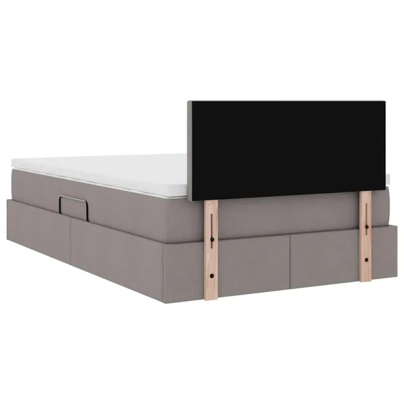 LED saugojimo lova su čiužiniu Taupe 120 x 200 cm Audinys
