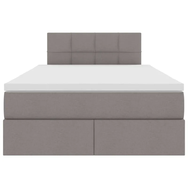 LED saugojimo lova su čiužiniu Taupe 120 x 200 cm Audinys