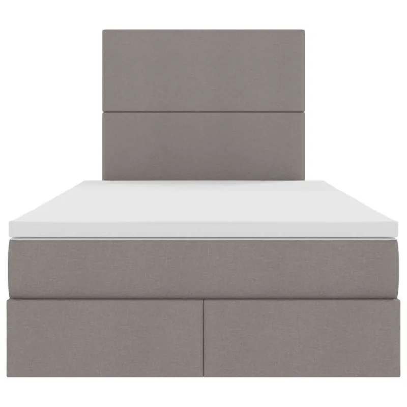 LED saugojimo lova su čiužiniu Taupe 120 x 200 cm Audinys