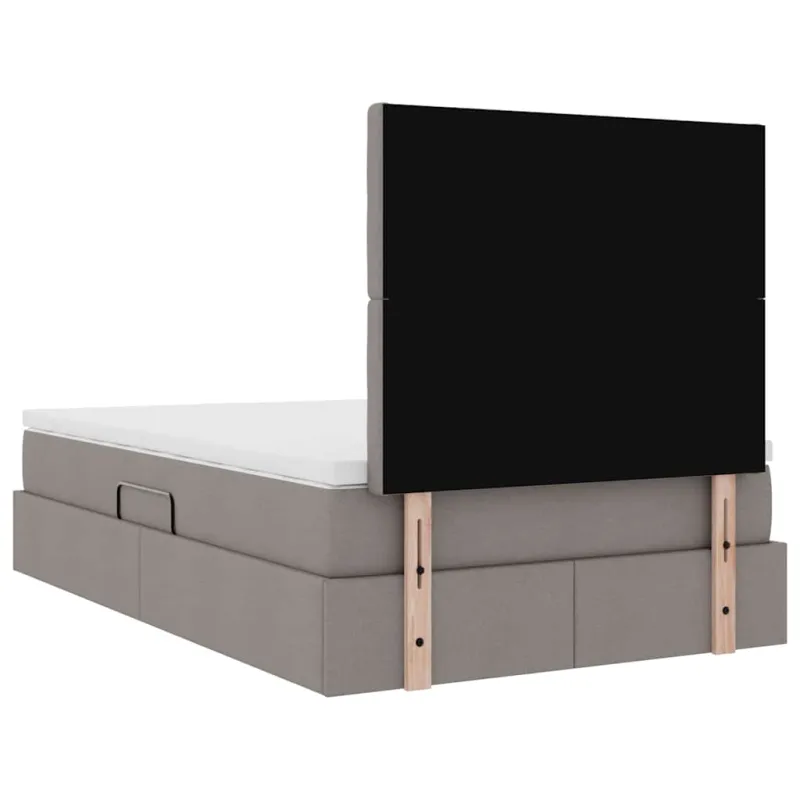 LED saugojimo lova su čiužiniu Taupe 120 x 200 cm Audinys