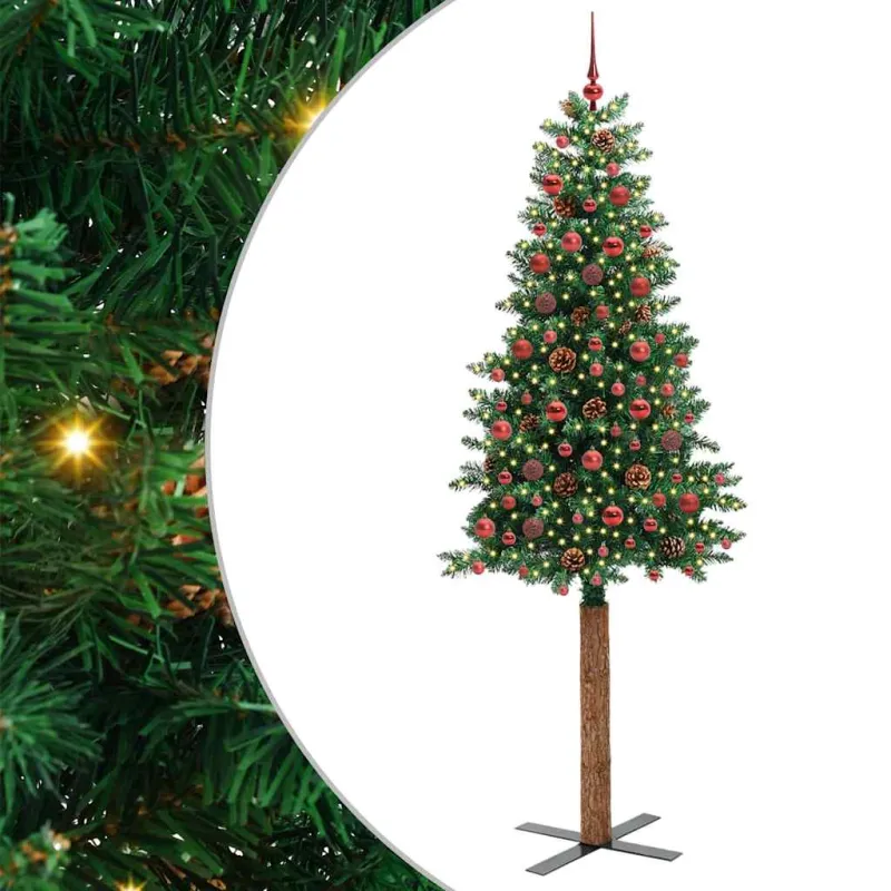 Lieknas Kalėdų eglutė Žalia 210 cm PVC ir kietasis pušų medis