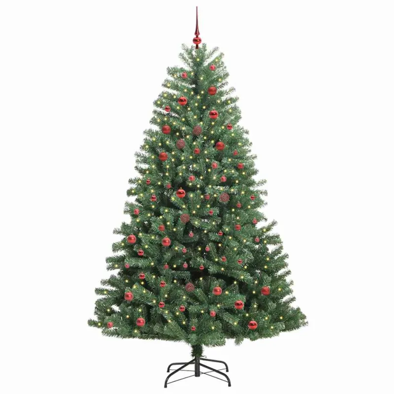 Dirbtinė Sulankstoma Kalėdų Eglutė Žalia 210 cm PVC ir metalas