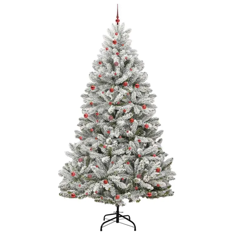 Dirbtinė Kalėdų eglutė Žalia ir balta 300 cm PVC ir metalas