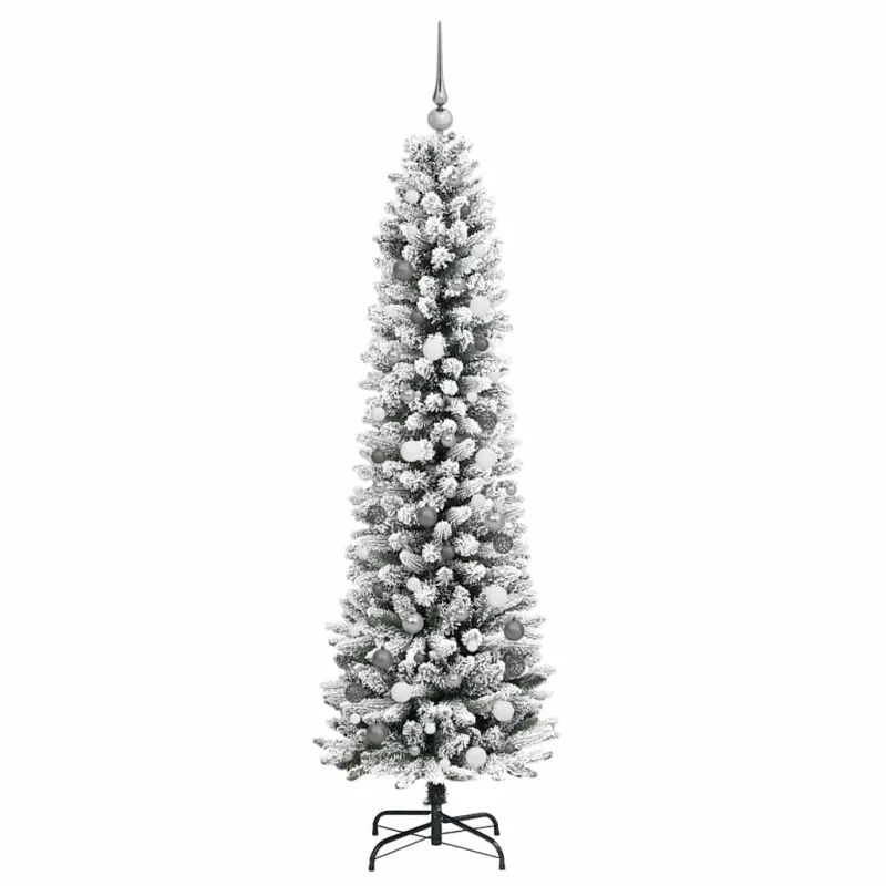 Dirbtinė Kalėdų eglutė Balta 210 cm PVC ir Metalas ir Plastikas