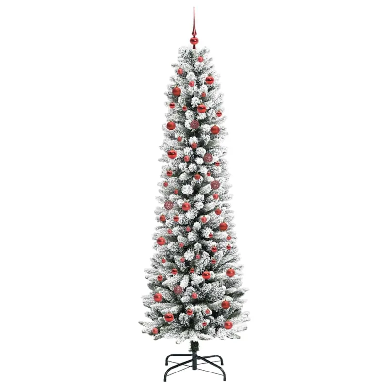 Dirbtinė Kalėdų eglutė Balta 210 cm PVC ir Metalas ir Plastikas