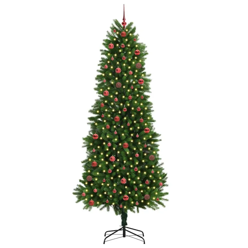 Kalėdų eglutė su 300 LED s stovu Žalia 240 cm PE