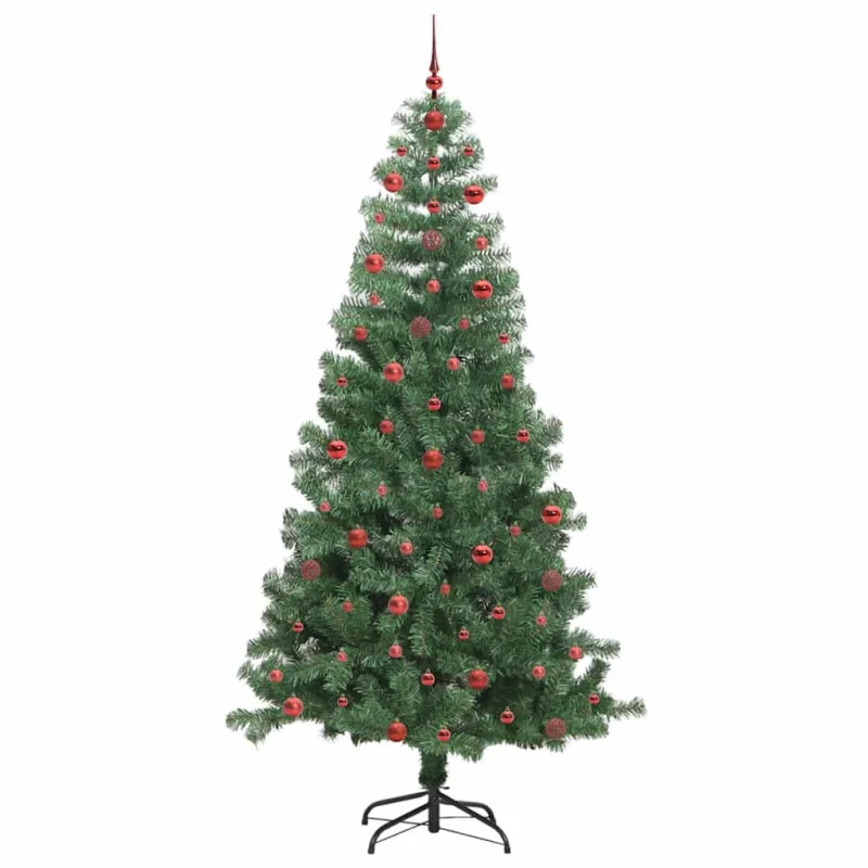 Kalėdų eglutė su 300 LED s stovu Žalia 240 cm PVC