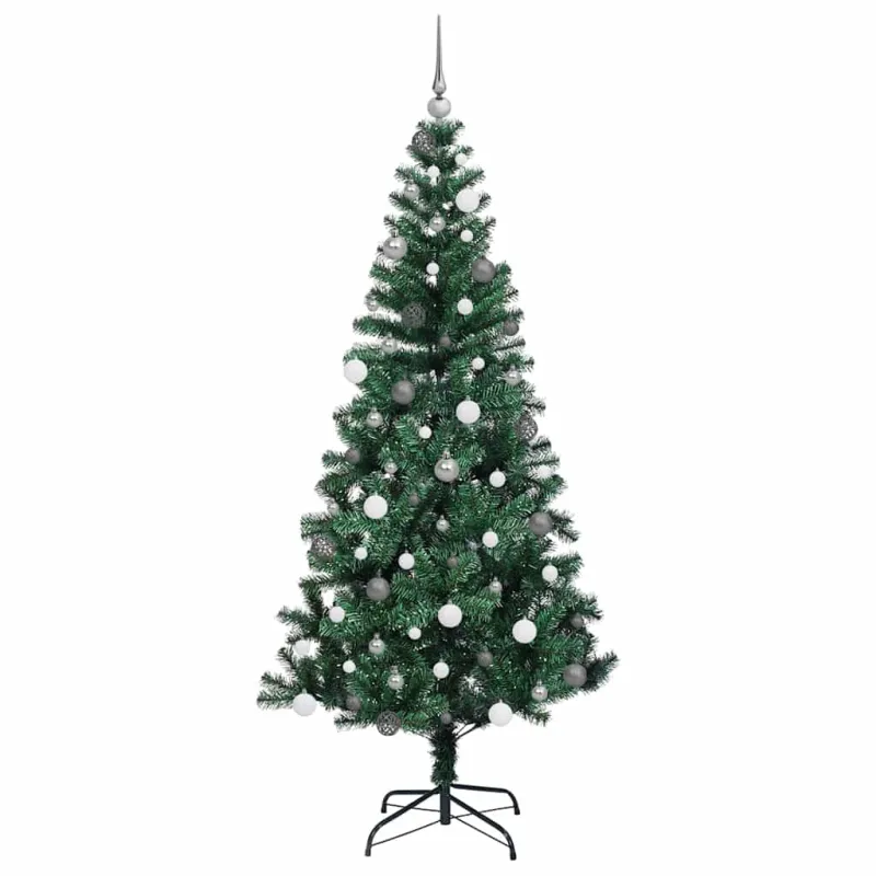 Dirbtinis prieššventinis eglutė su šviesomis Žalia 210 cm