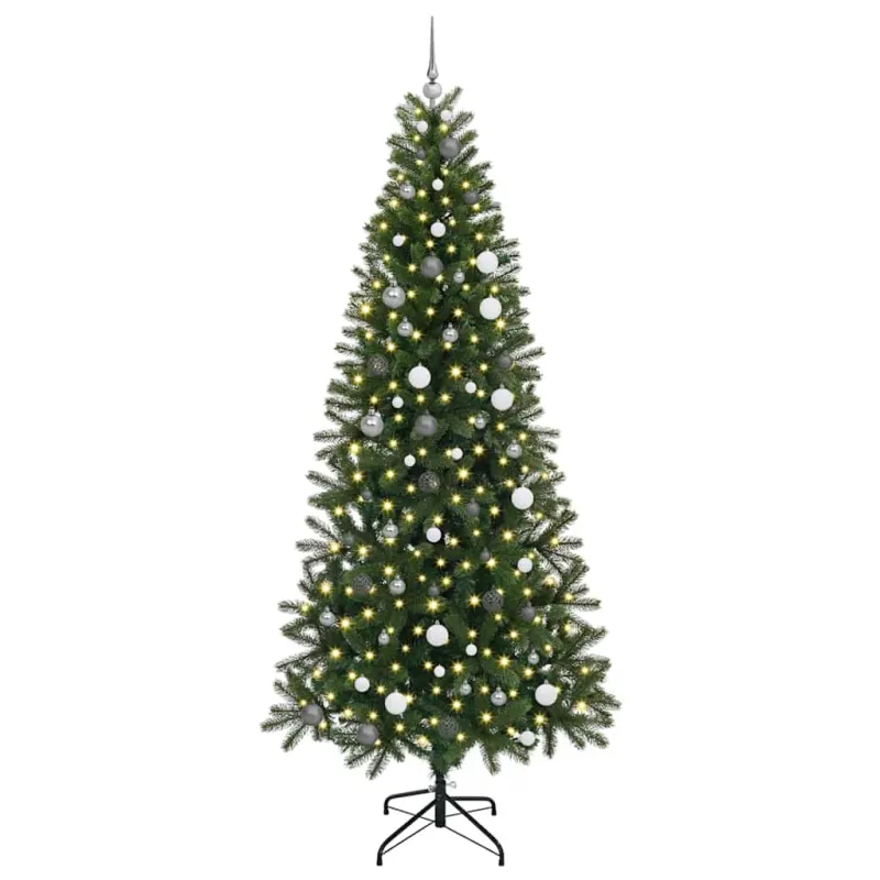 Dirbtinė Kalėdų eglutė su 300 LED Žalia 240 cm PE ir PVC