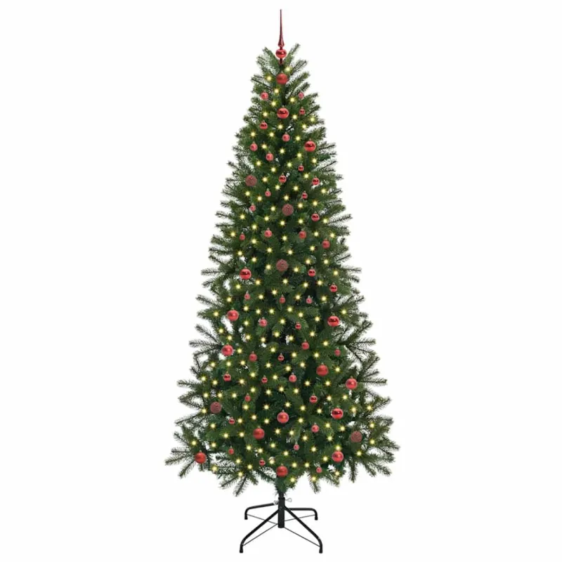 Dirbtinė Kalėdų eglutė su 300 LED Žalia 240 cm PE ir PVC