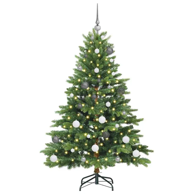 Dirbtinė Kalėdų eglutė su 150 LED Žalia 150 cm PE ir PVC