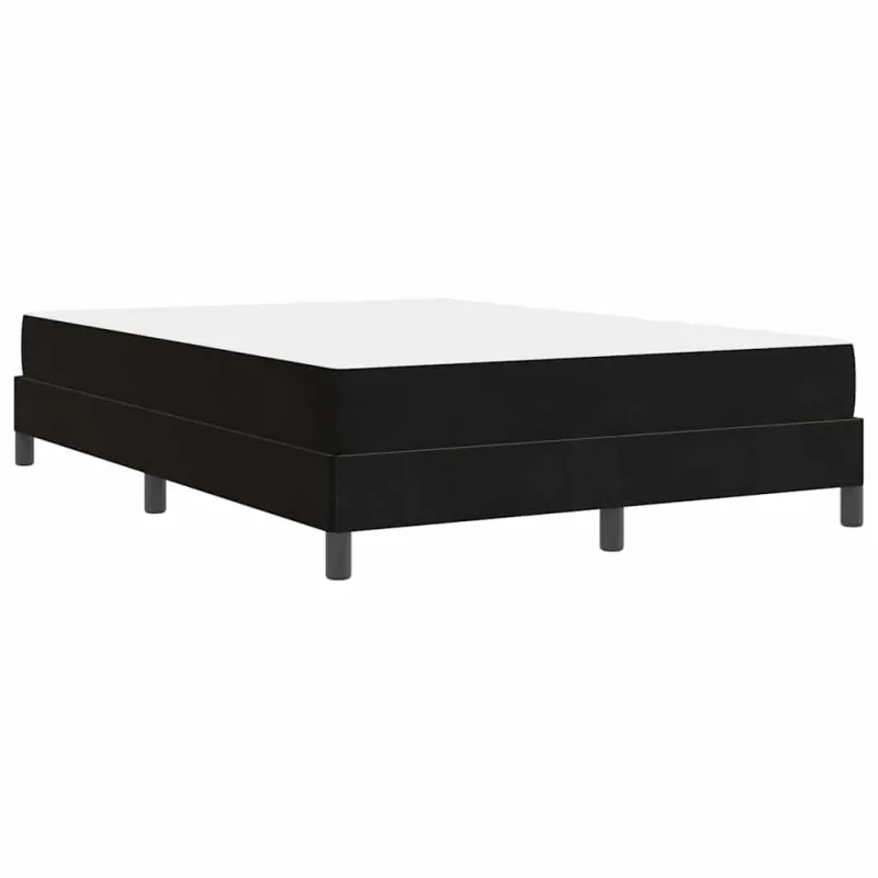 Kiemas lova su čiužiniu Juoda 160 x 210 cm audinys