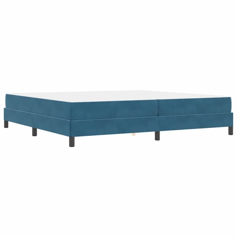 Kiemas lova su čiužiniu Tamsiai mėlyna 200 x 220 cm audinys