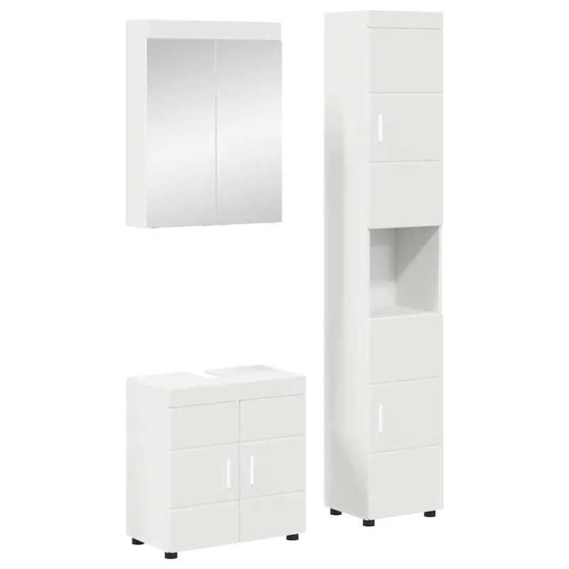 Vonios baldų rinkinys TULUM 3 pcs Balta 60 x 34 x 63 cm