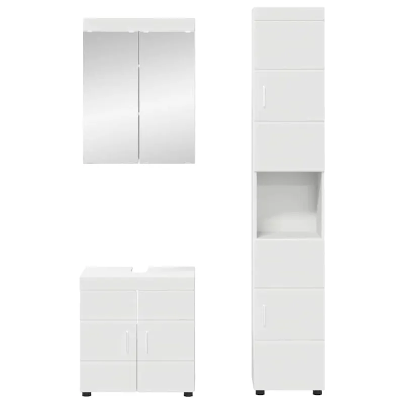 Vonios baldų rinkinys TULUM 3 pcs Balta 60 x 34 x 63 cm